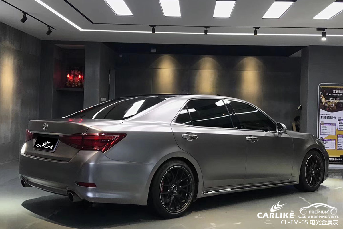 carlike卡莱克cl-em-05丰田皇冠金属电光金属灰汽车改色膜