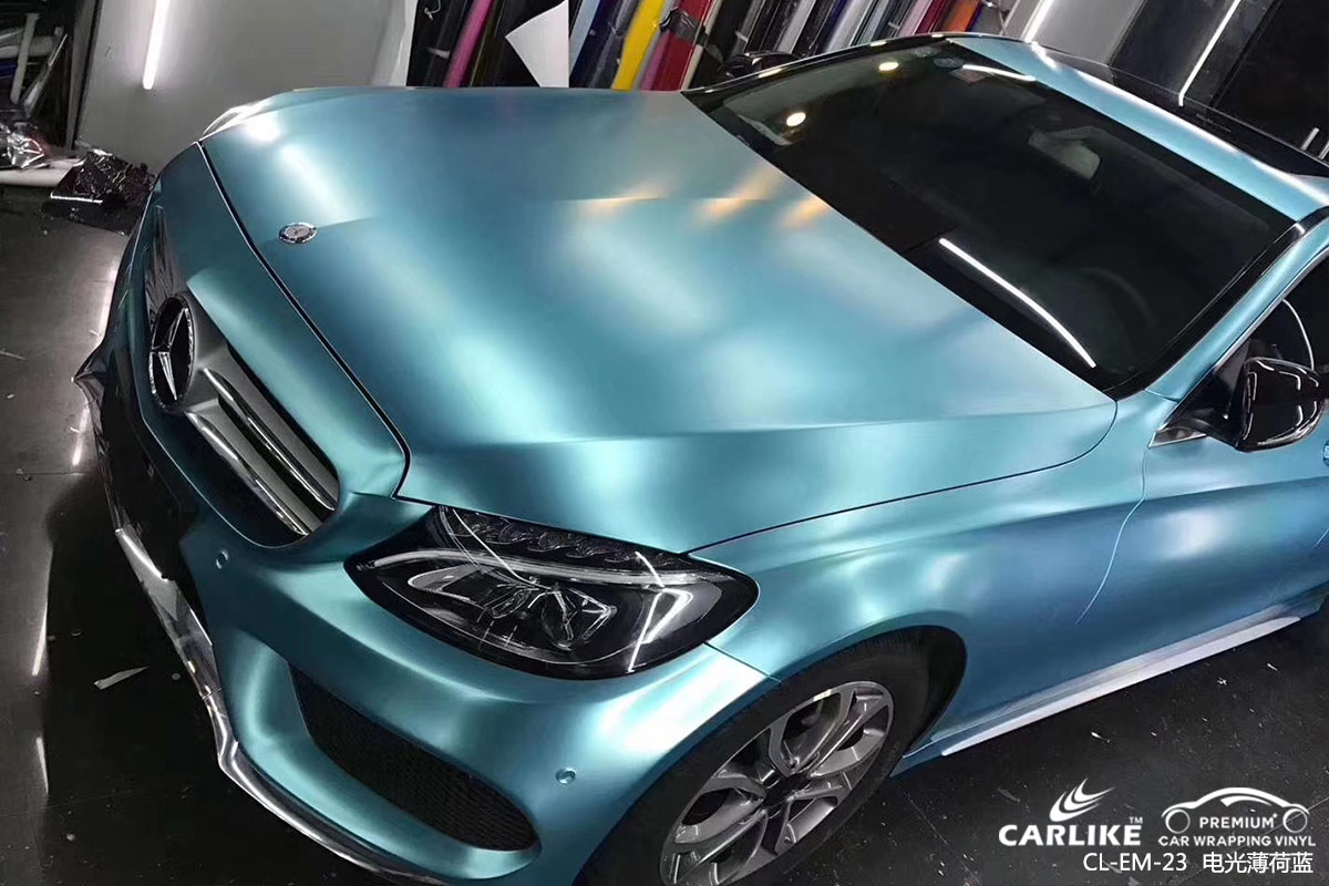 carlike卡莱克64clem23奔驰电光薄荷绿汽车改色