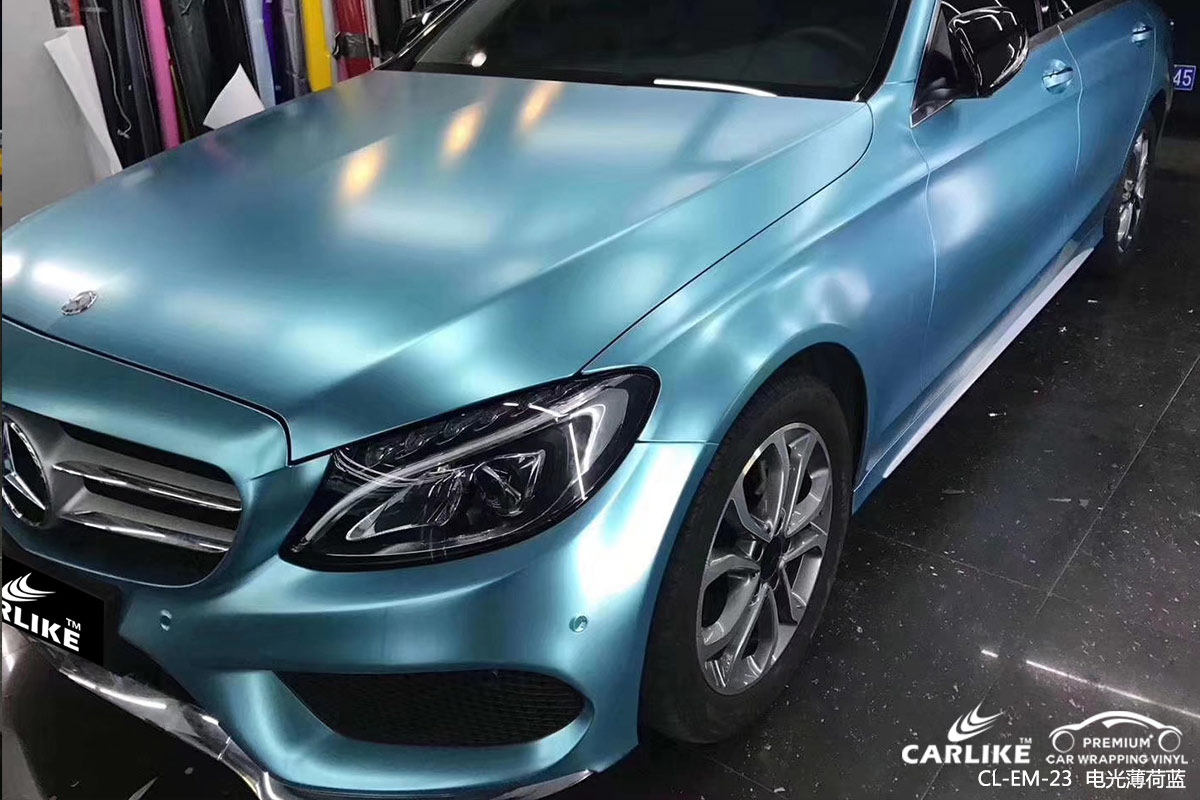 carlike卡莱克64clem23奔驰电光薄荷绿汽车改色