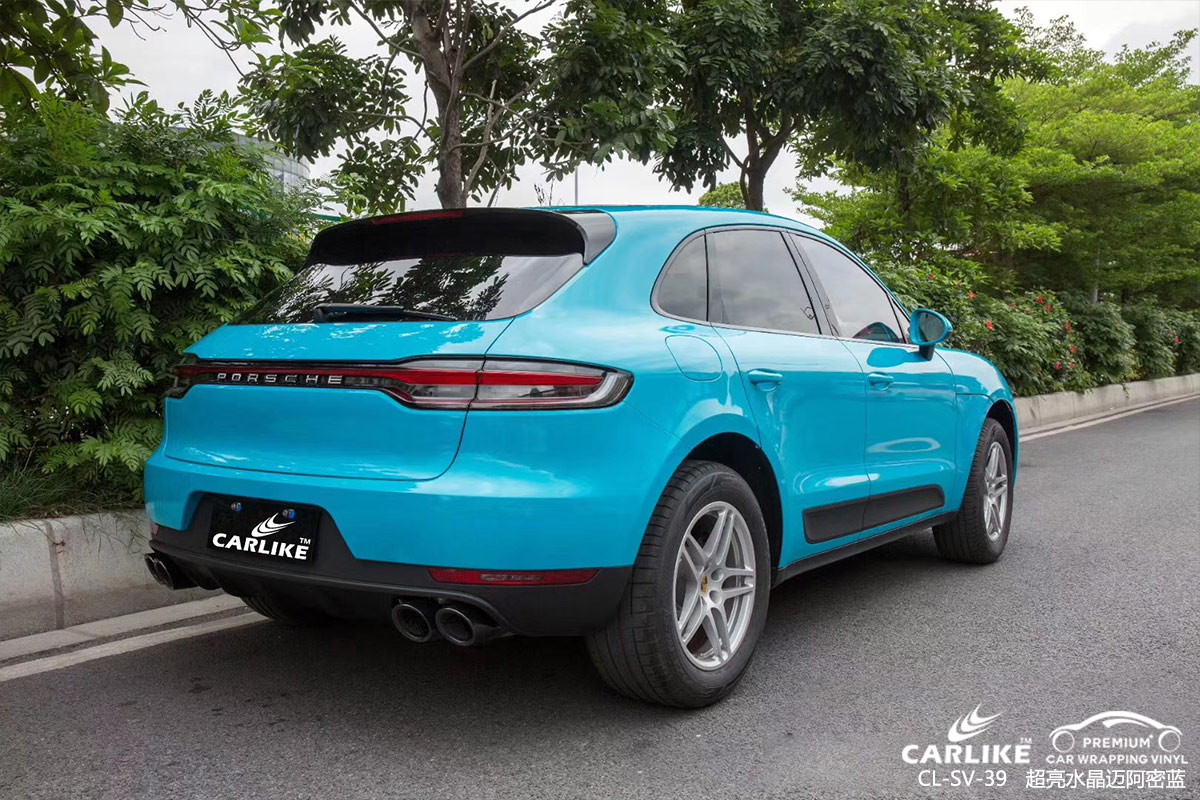 carlike卡莱克64clsv39保时捷超亮水晶迈阿密蓝汽车改色