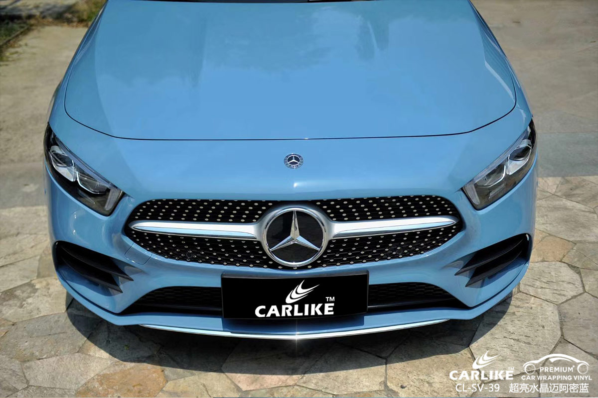 carlike卡莱克64clsv39奔驰超亮水晶迈阿密蓝车身改色