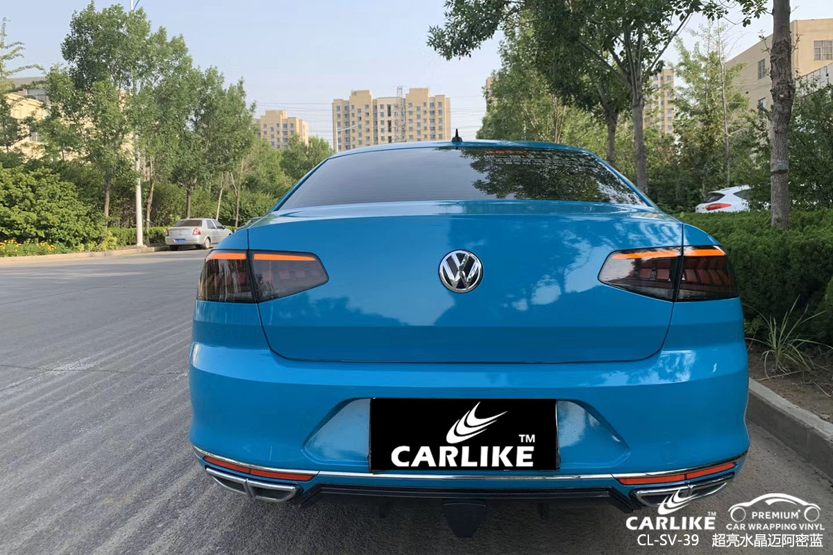 carlike卡莱克64clsv39大众超亮水晶迈阿密蓝汽车贴膜