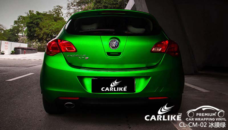 CARLIKE卡莱克哑光电镀冰膜绿整车改装车贴