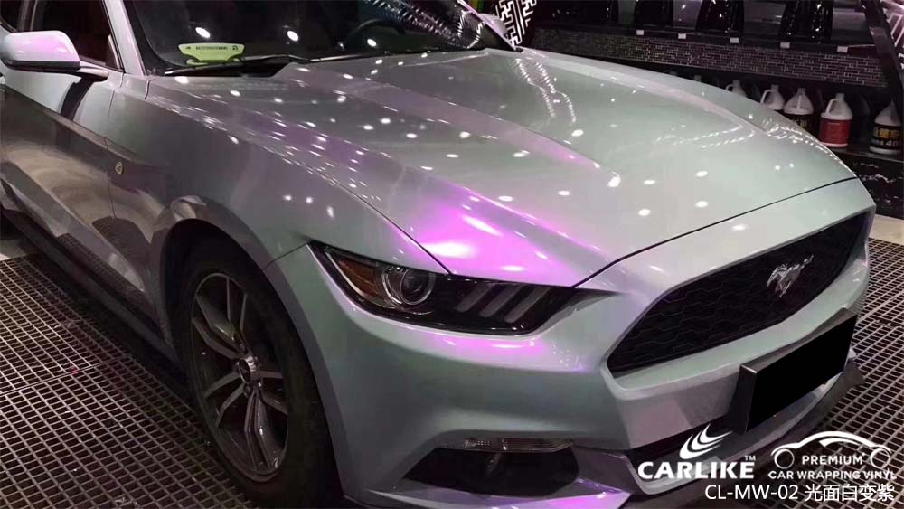 珠光幻彩光面白变紫汽车改色膜贴车效果图
