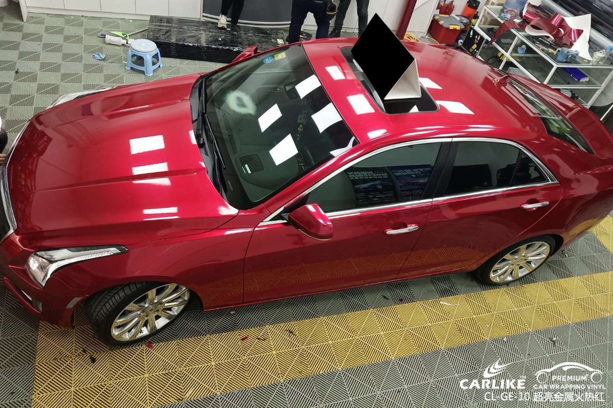 卡莱克超亮金属系列之超亮金属火热红汽车改色效果图