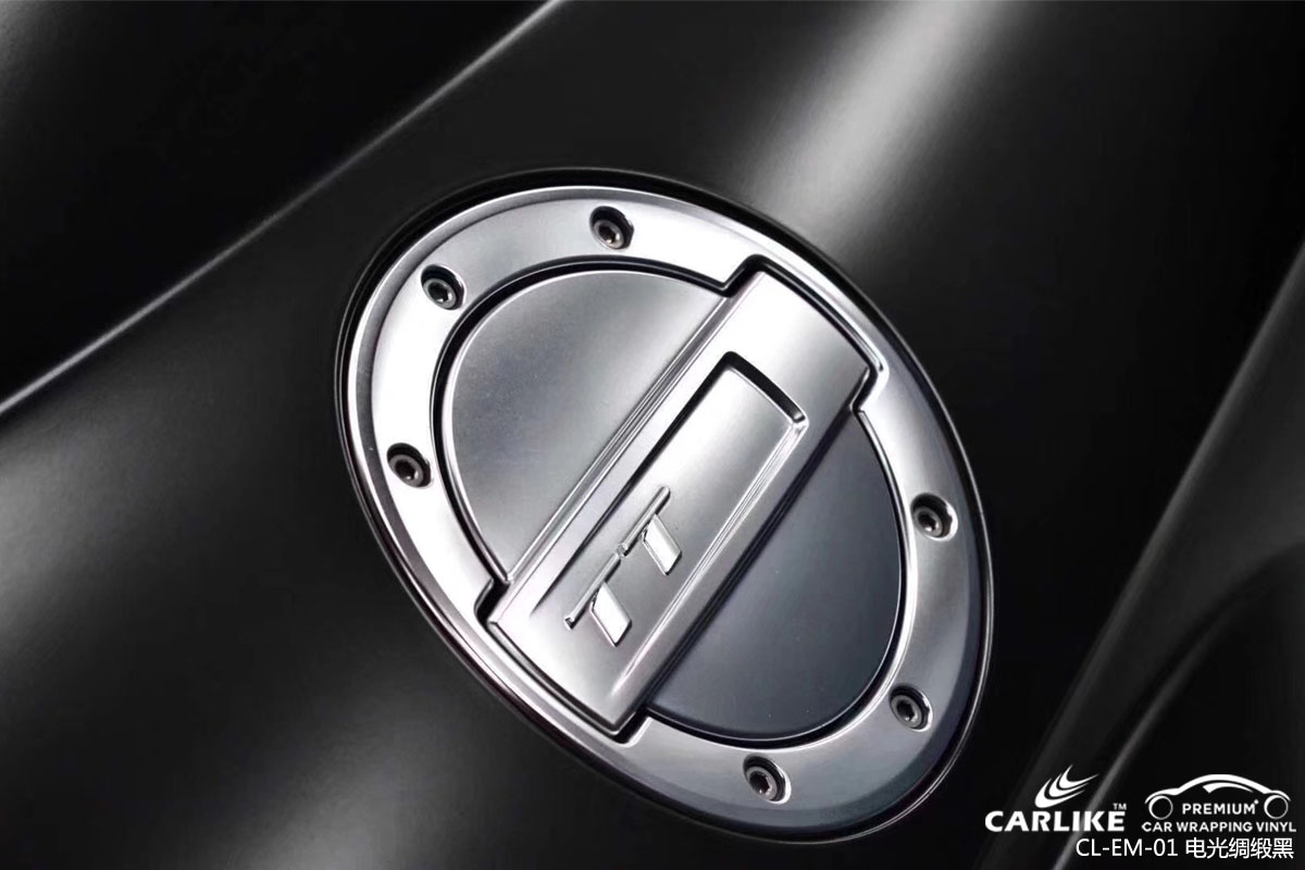 CARLIKE卡莱克™CL-EM-01奥迪金属电光绸缎黑车身改色膜