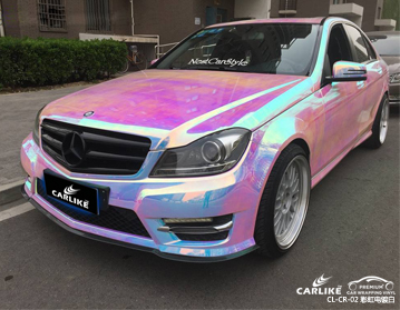 CARLIKE卡莱克™CL-CR-02奔驰彩虹电镀白汽车改色膜