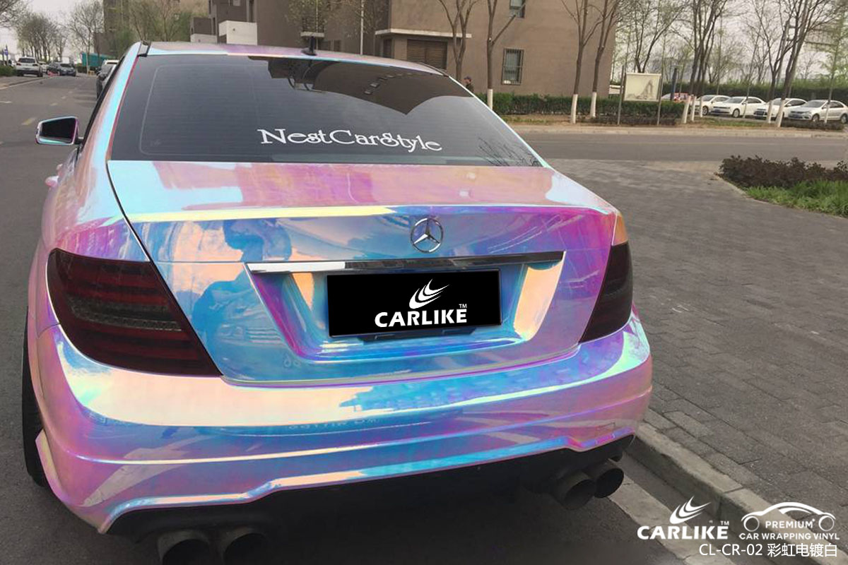 CARLIKE卡莱克™CL-CR-02奔驰彩虹电镀白汽车改色膜