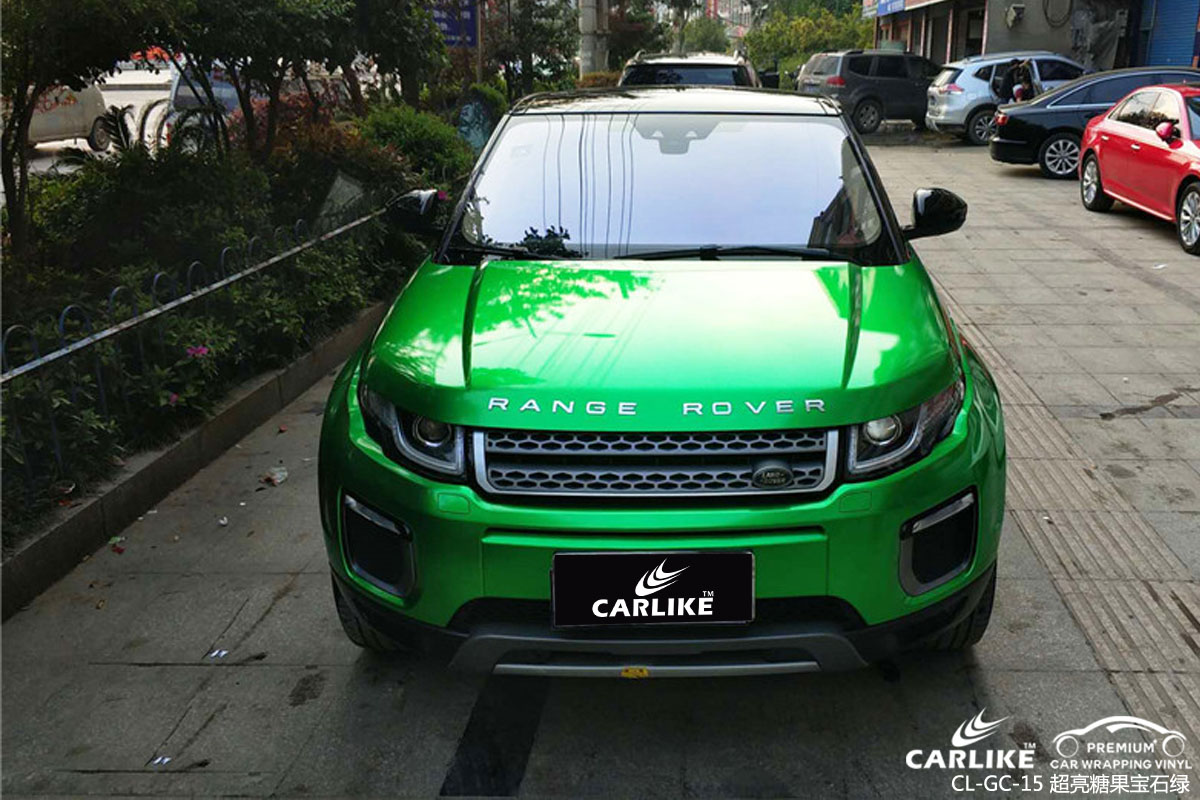 CARLIKE卡莱克™CL-GC-15路虎超亮糖果宝石绿全车改色膜