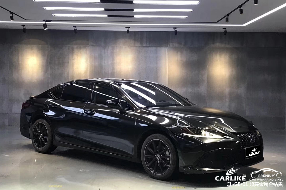 CARLIKE卡莱克™CL-GE-01雷克萨斯超亮金属金钻黑汽车改色贴膜