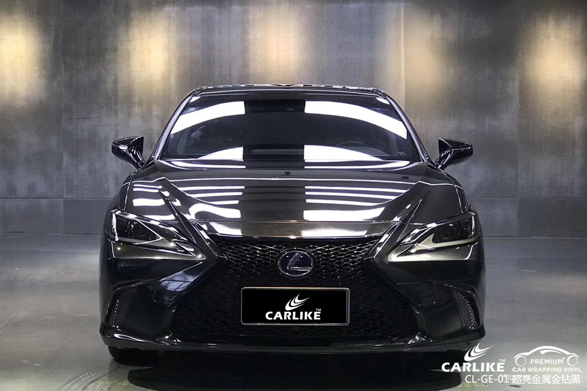 CARLIKE卡莱克™CL-GE-01雷克萨斯超亮金属金钻黑汽车改色贴膜