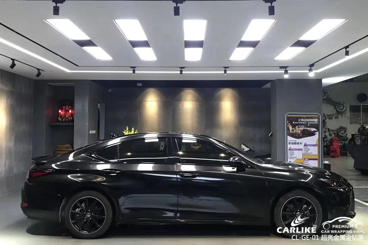 CARLIKE卡莱克™CL-GE-01雷克萨斯超亮金属金钻黑汽车改色贴膜