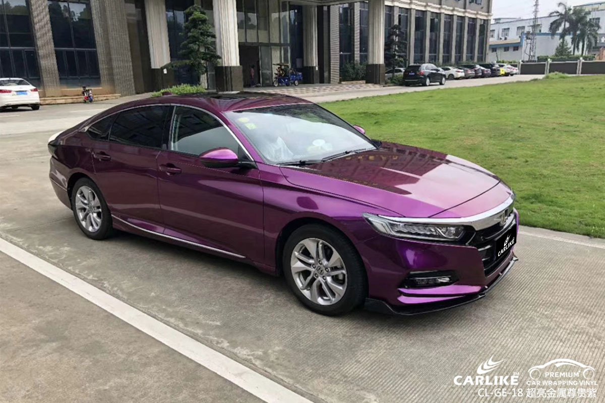 超亮金属尊贵紫汽车改色贴车效果图