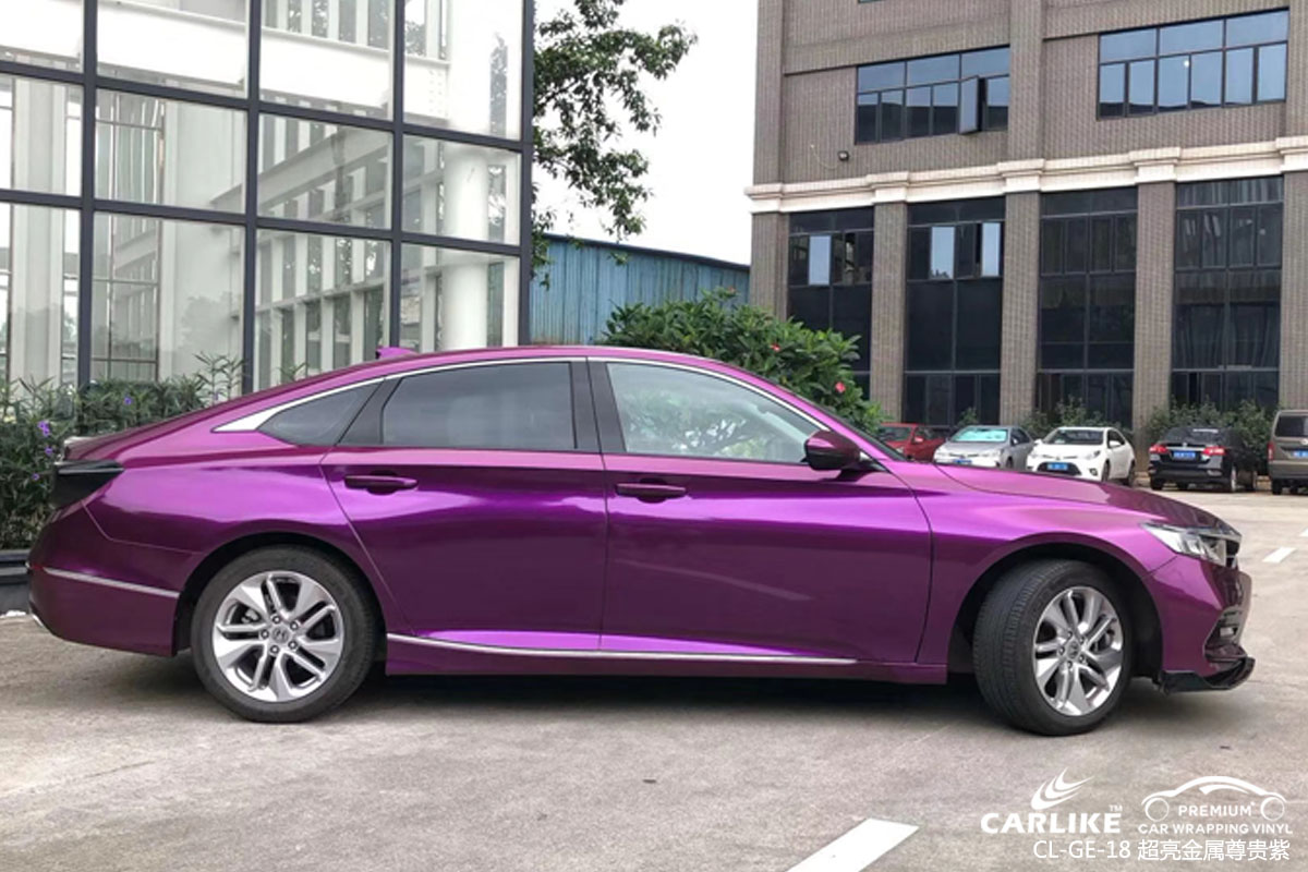 超亮金属尊贵紫汽车改色贴车效果图
