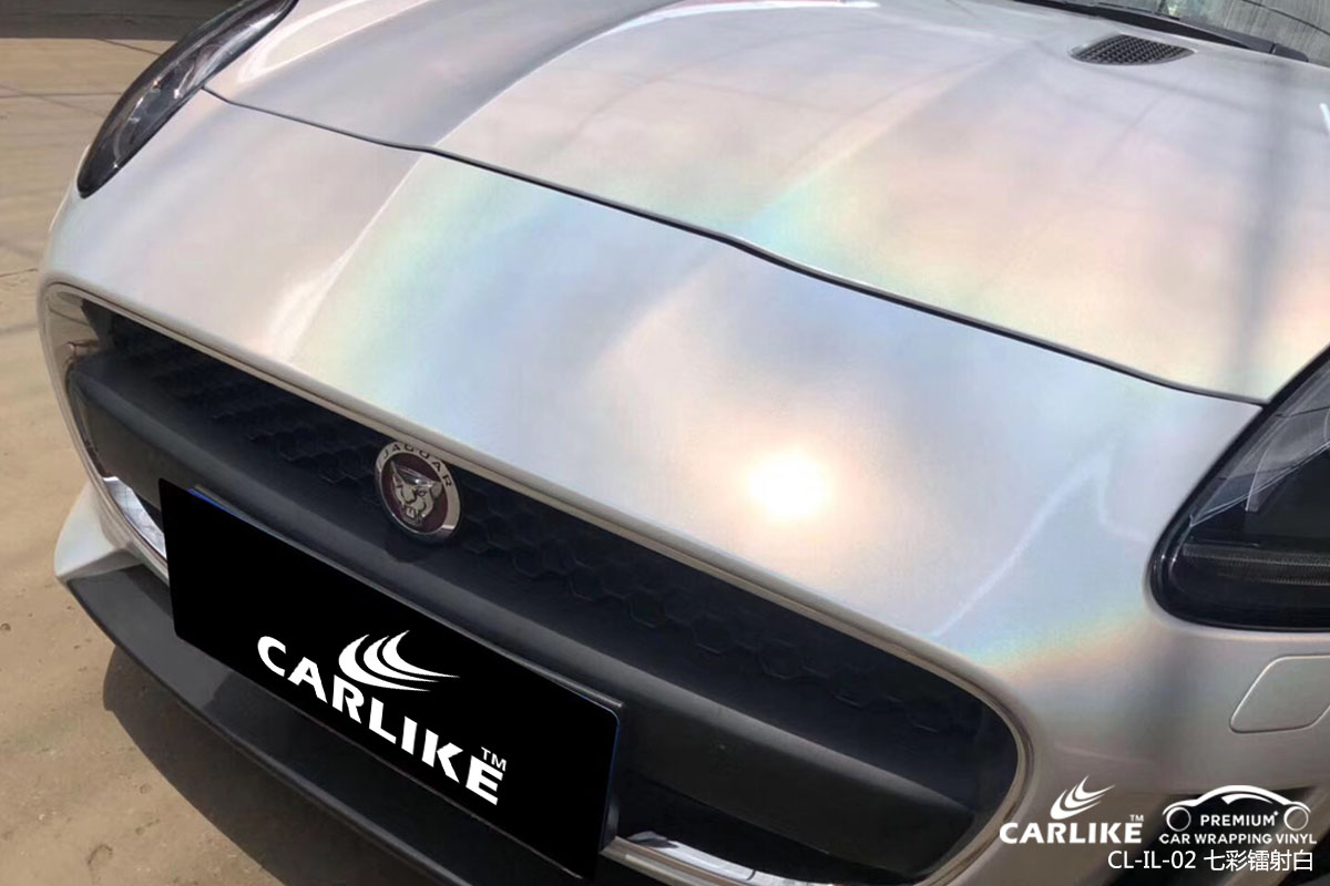 CARLIKE卡莱克™CL-IL-02捷豹七彩镭射白车身改色贴膜