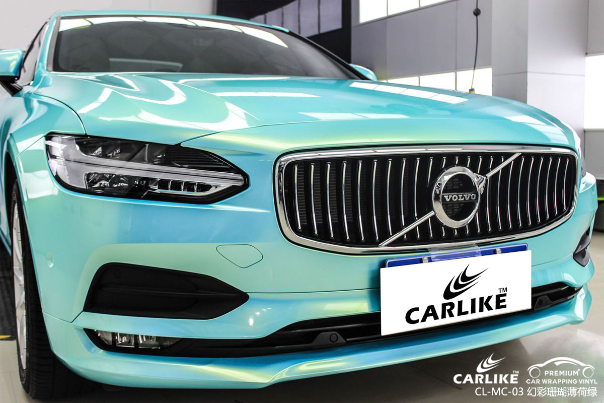 CARLIKE卡莱克™CL-MC-03沃尔沃幻彩珊瑚薄荷绿全车改色贴膜
