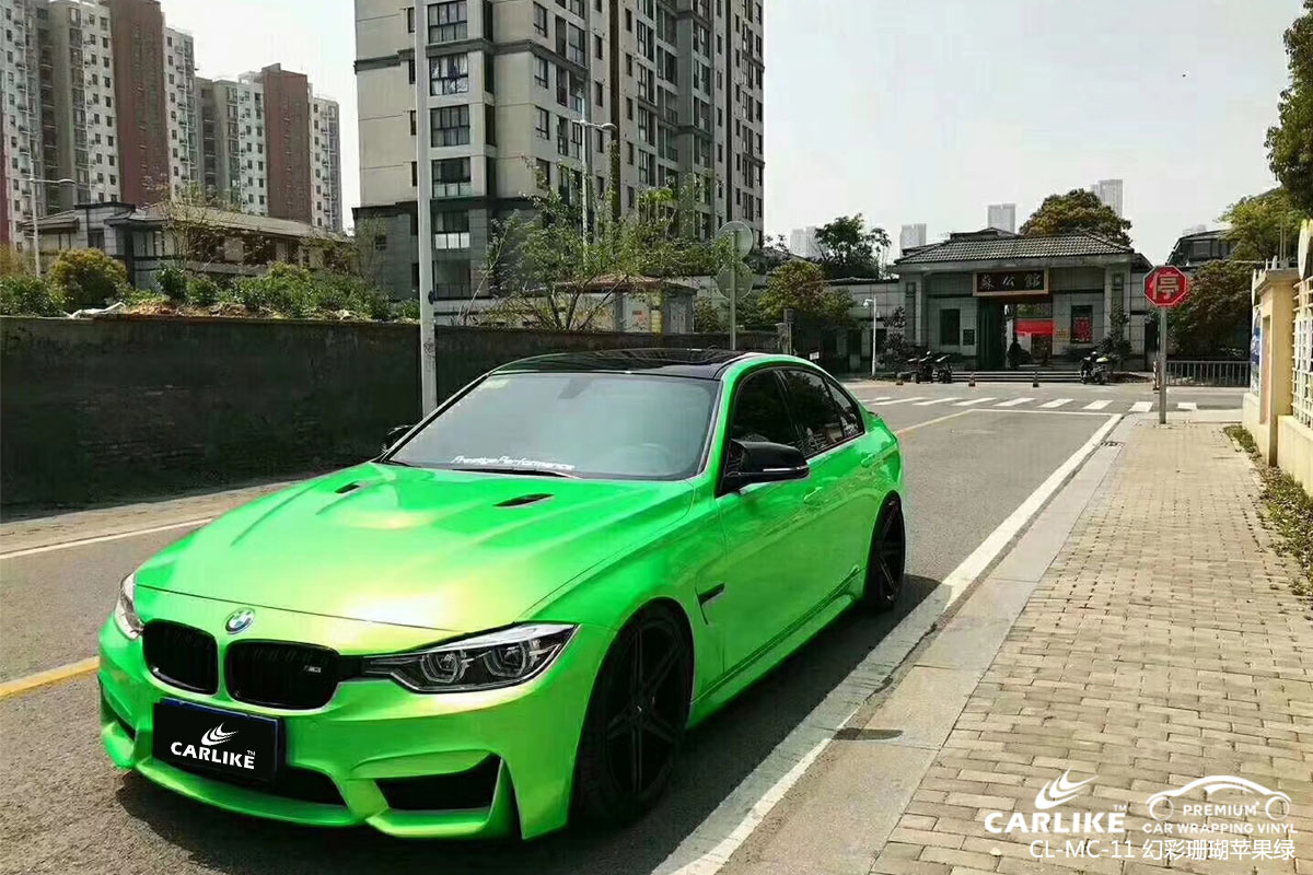 CARLIKE卡莱克™CL-MC-11宝马幻彩珊瑚苹果绿车身改色膜