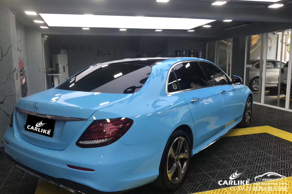 CARLIKE卡莱克™CL-SV-21保时捷超亮水晶天空蓝全车身改色膜