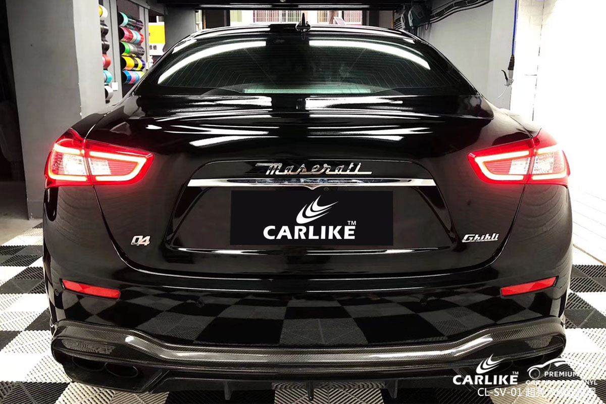 CARLIKE卡莱克™CL-SV-01玛莎拉蒂超亮水晶典雅黑车身改色贴膜