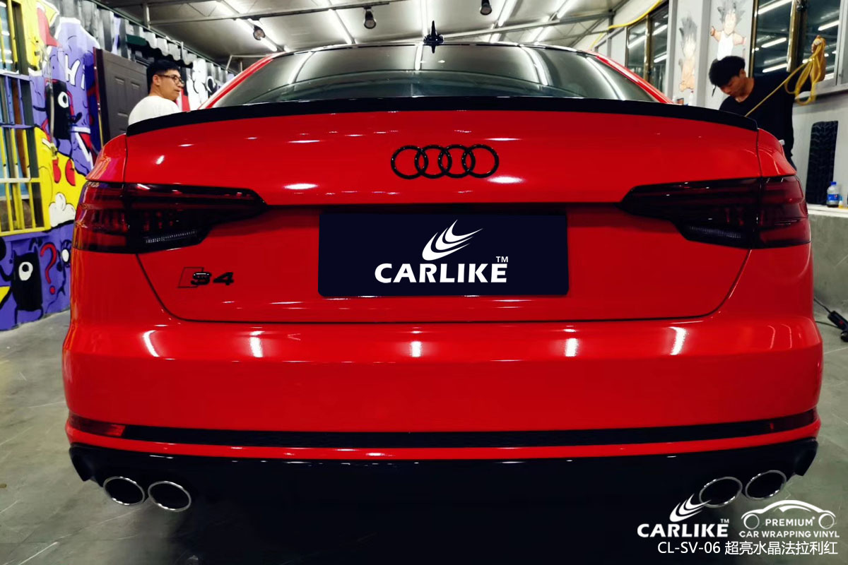 CARLIKE卡莱克™CL-SV-06奥迪超亮水晶法拉利红汽车改色贴膜