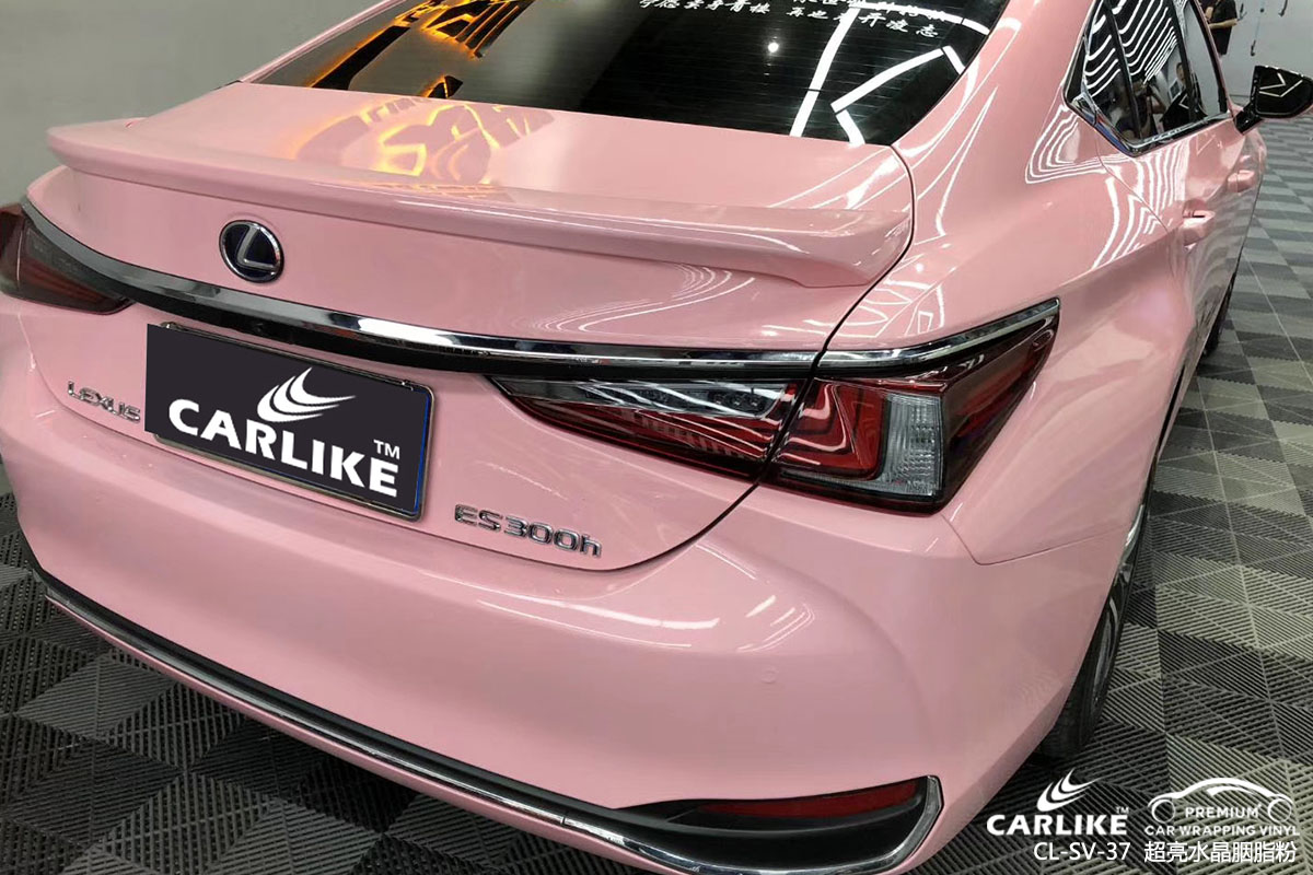 杭州雷克萨斯GS汽车改色超亮水晶胭脂粉车身贴膜效果图