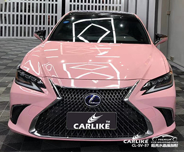 杭州雷克萨斯GS汽车改色超亮水晶胭脂粉车身贴膜效果图