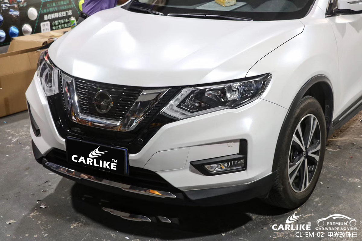 CARLIKE卡莱克™CL-EM-02日产金属电光珍珠白车身贴膜