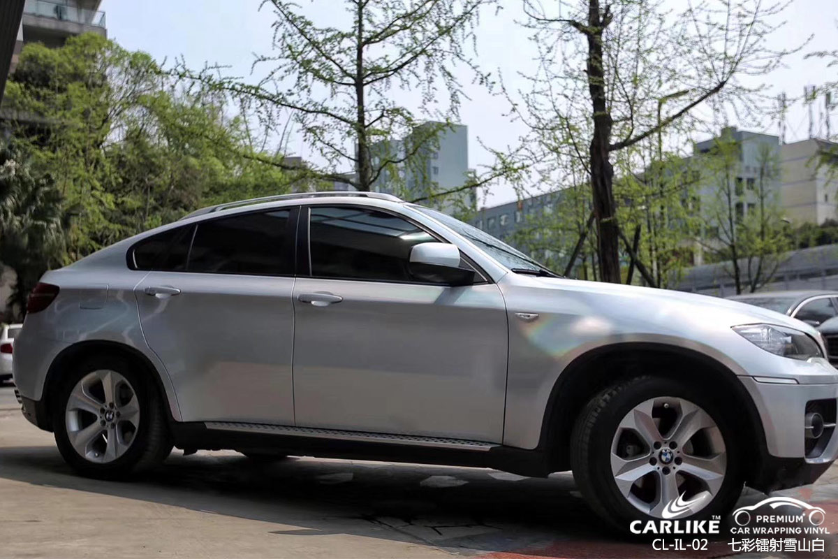 CARLIKE卡莱克™CL-IL-02宝马七彩镭射雪山白整车贴膜 width=
