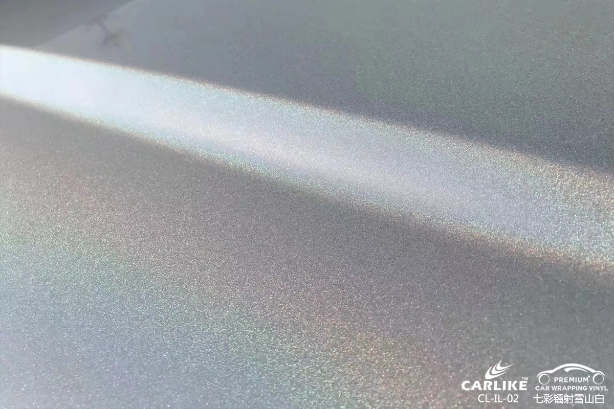 CARLIKE卡莱克™CL-IL-02哈佛七彩镭射雪山白汽车改色 width=