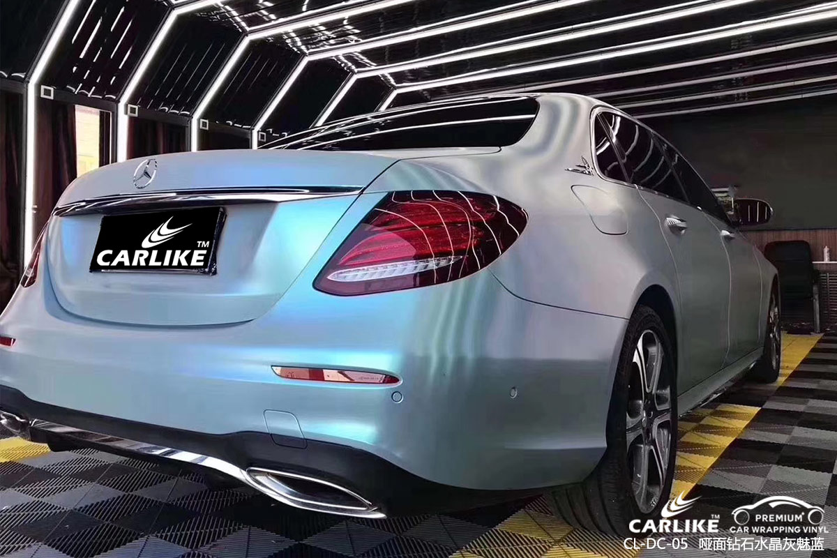 CARLIKE卡莱克™CL-DC-05奔驰哑面钻石水晶灰魅蓝汽车改色