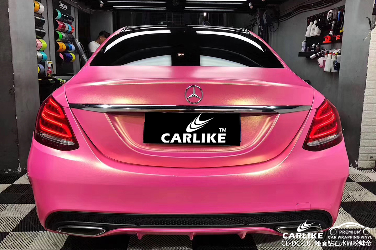 CARLIKE卡莱克™CL-DC-10奔驰哑面钻石水晶粉魅金车身改色