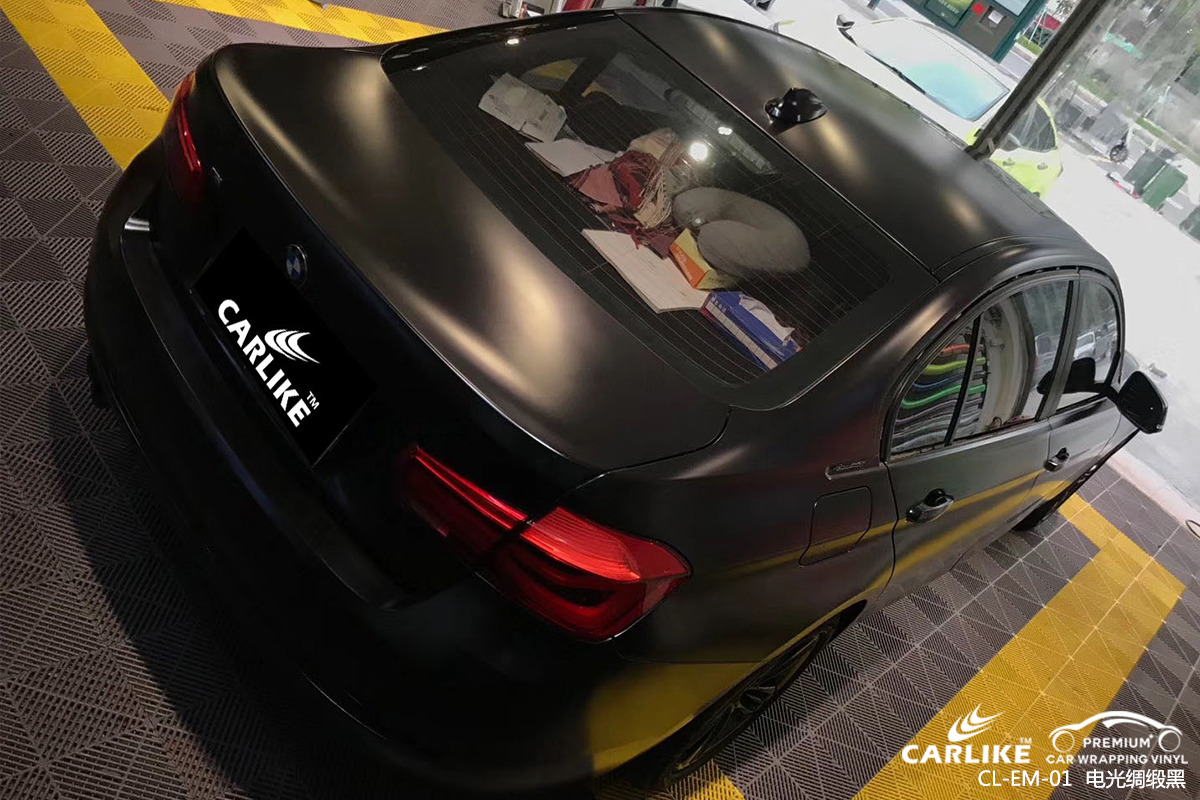 CARLIKE卡莱克™CL-EM-01宝马电光绸缎黑车身贴膜