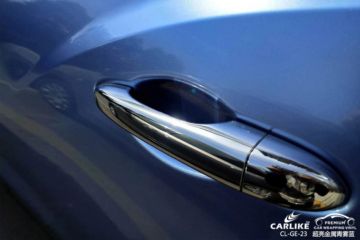 大庆玛莎拉蒂Levante全车改色超亮金属青雾蓝车身贴膜效果图