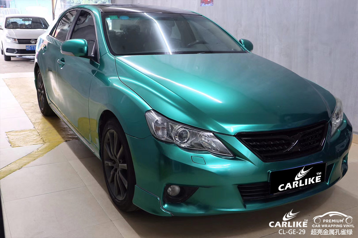 CARLIKE卡莱克™CL-GE-29锐志超亮金属孔雀绿车身贴膜