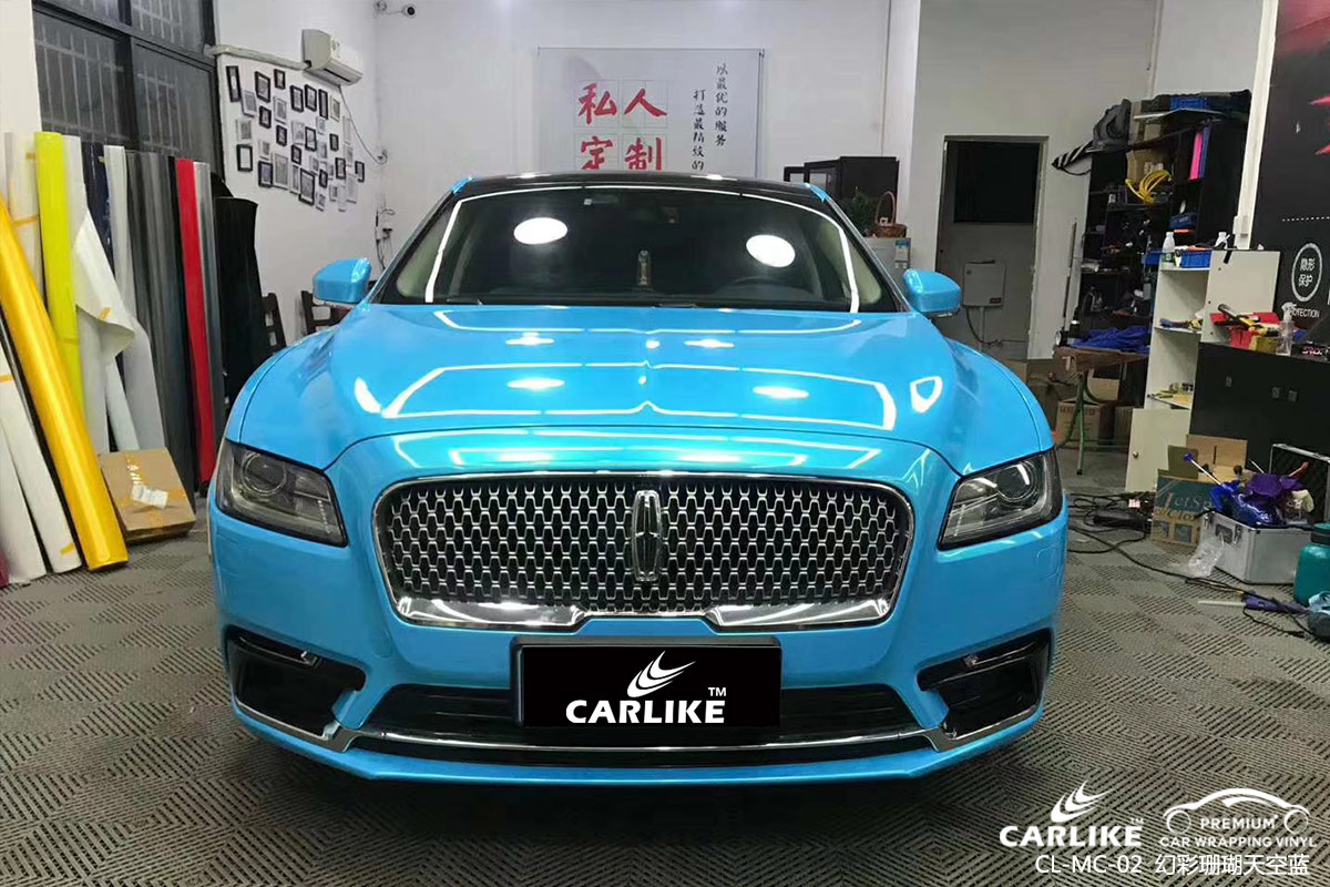 CARLIKE卡莱克™CL-MC-02林肯幻彩珊瑚天空蓝车身贴膜