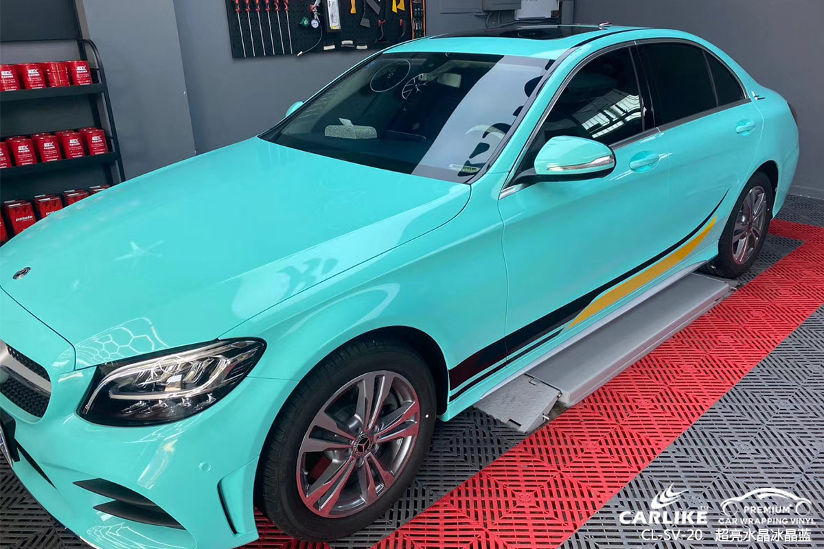 CARLIKE卡莱克™CL-SV-20奔驰超亮水晶冰晶蓝车身贴膜