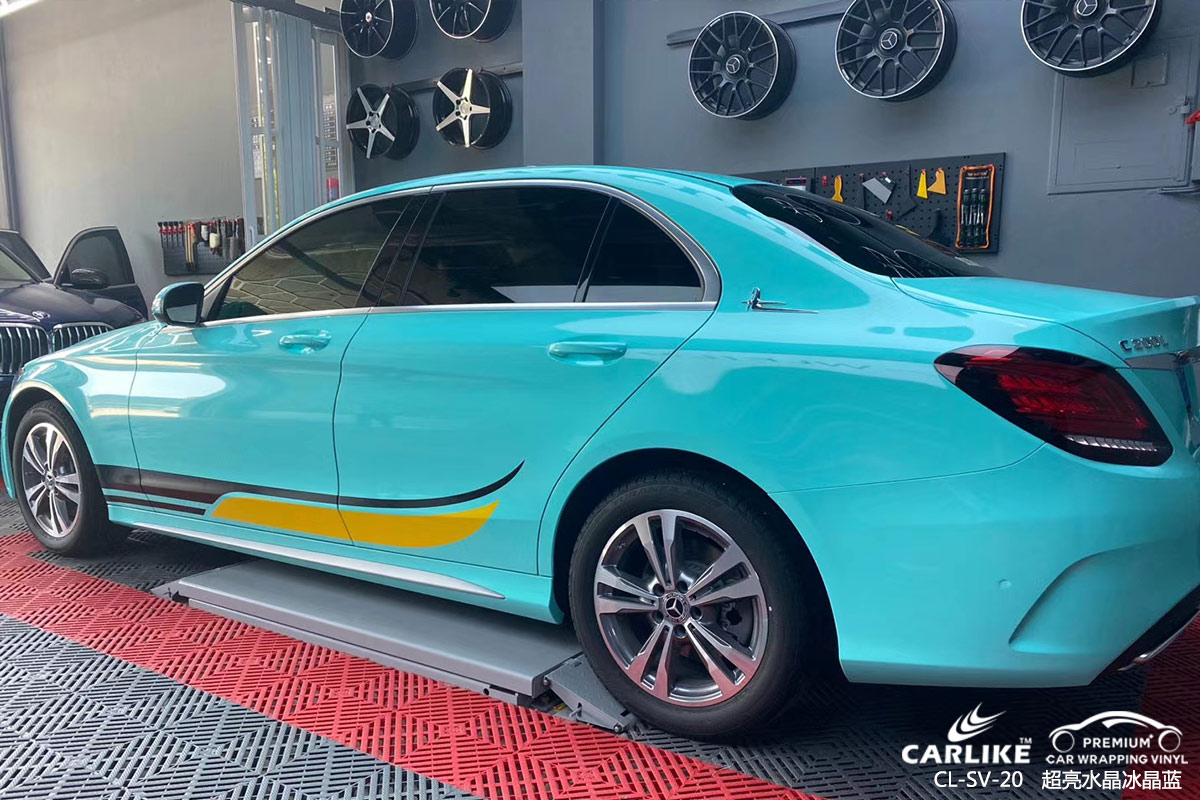 CARLIKE卡莱克™CL-SV-20奔驰超亮水晶冰晶蓝车身贴膜