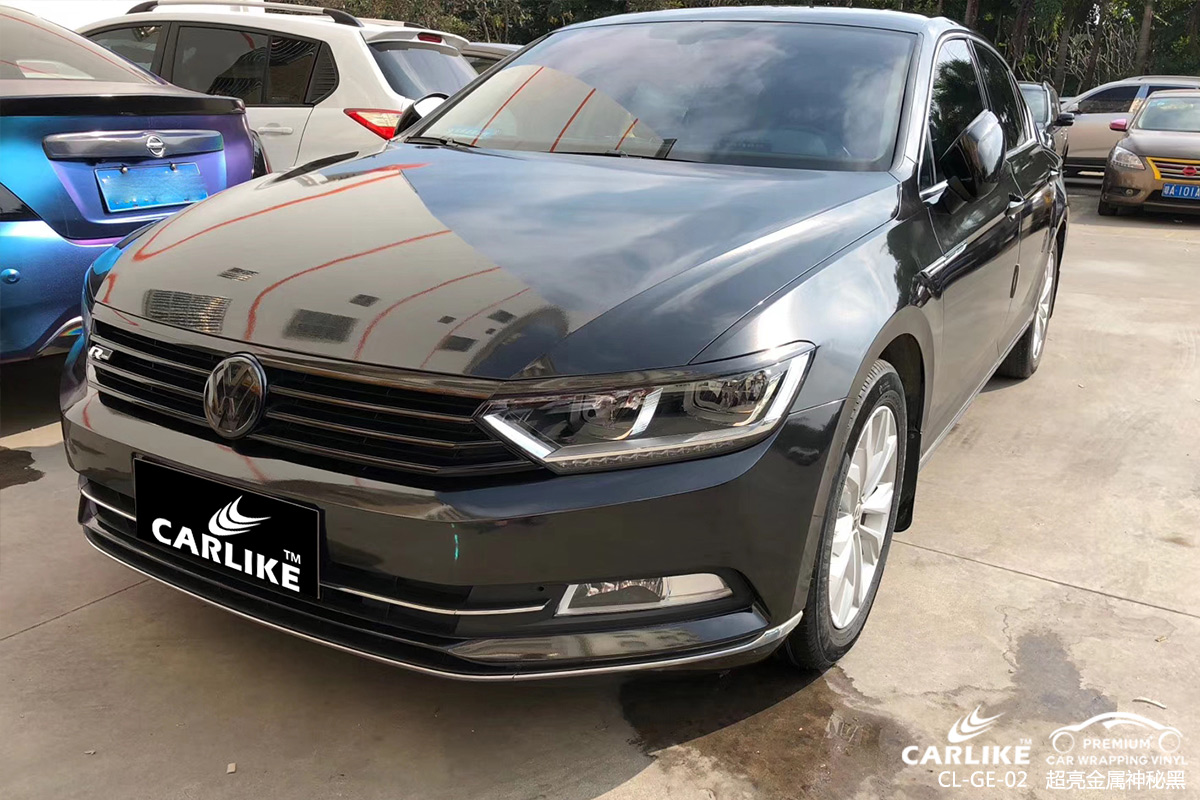 CARLIKE卡莱克™CL-GE-02大众超亮金属神秘黑车身贴膜