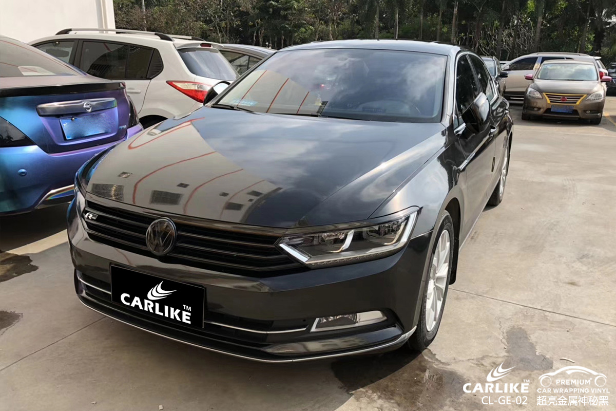 CARLIKE卡莱克™CL-GE-02大众超亮金属神秘黑车身贴膜