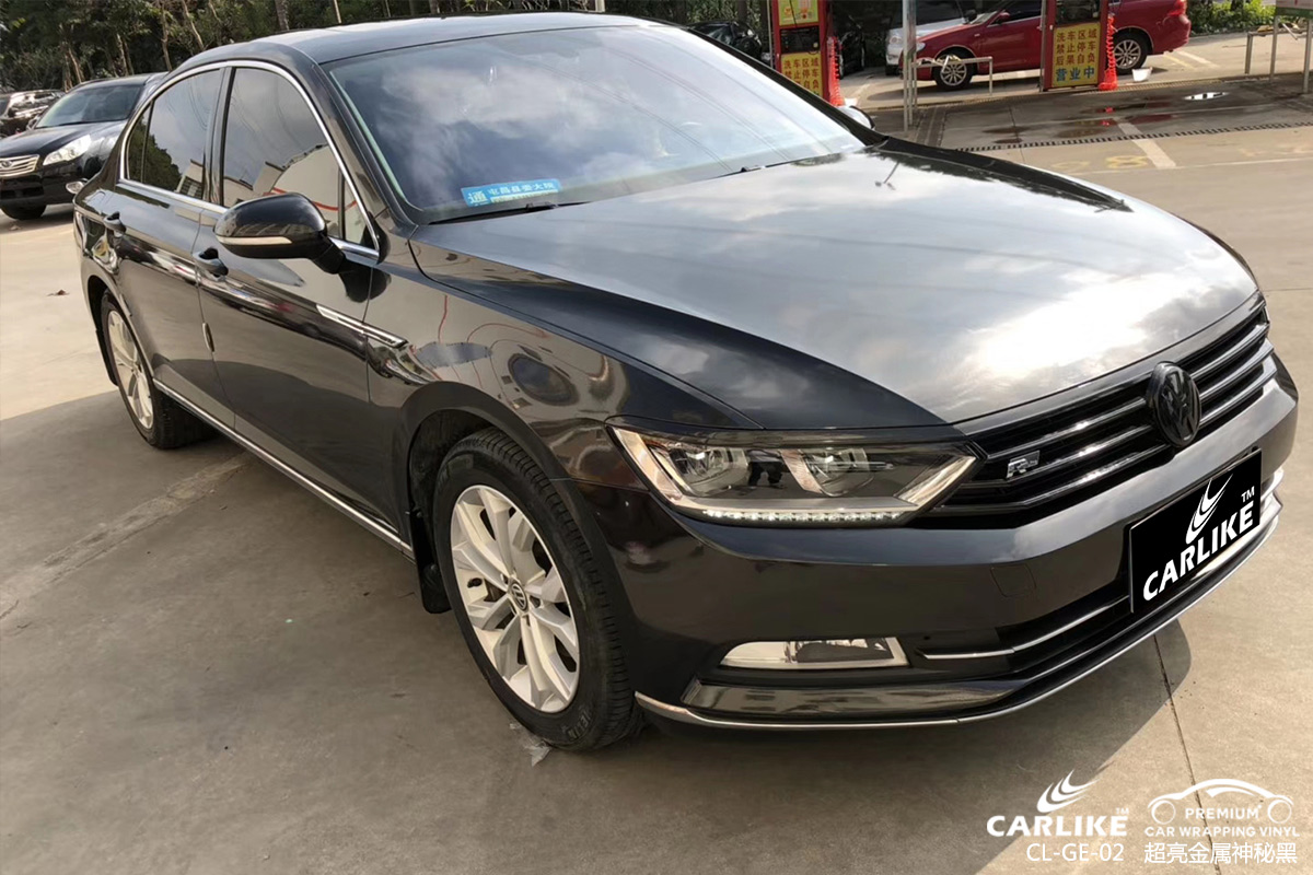 CARLIKE卡莱克™CL-GE-02大众超亮金属神秘黑车身贴膜