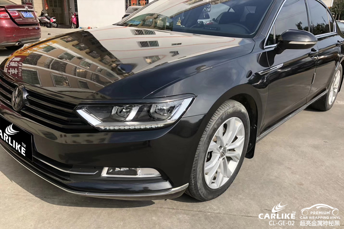 CARLIKE卡莱克™CL-GE-02大众超亮金属神秘黑车身贴膜
