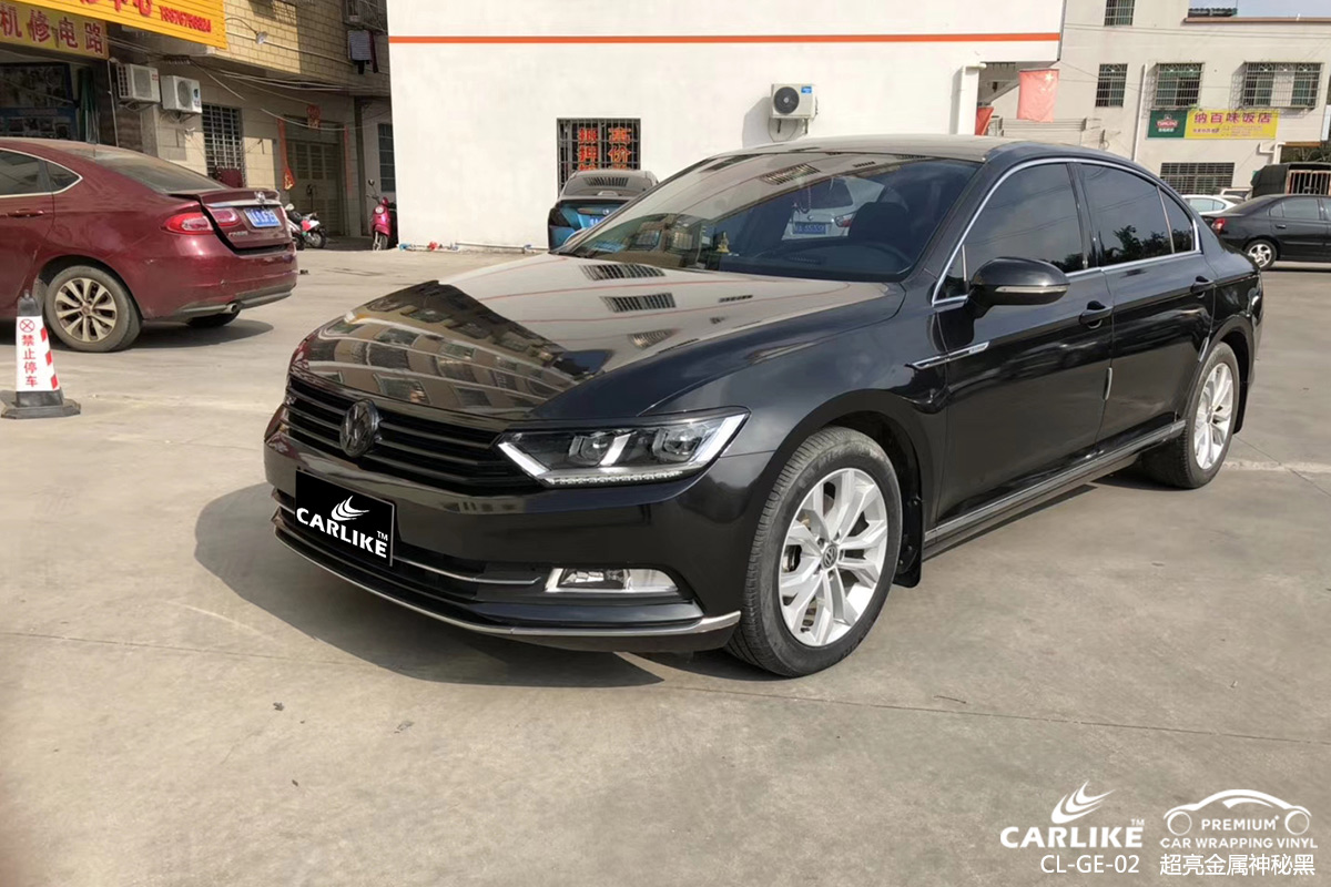 CARLIKE卡莱克™CL-GE-02大众超亮金属神秘黑车身贴膜