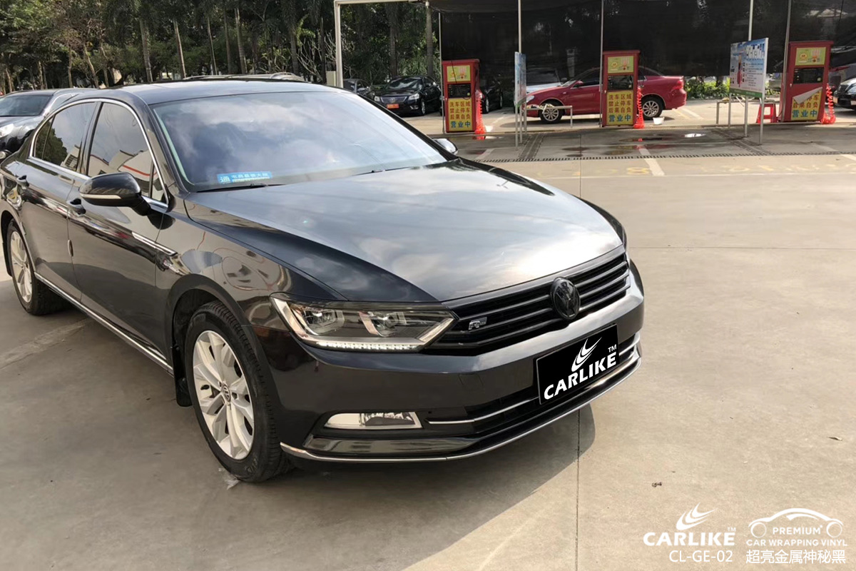 CARLIKE卡莱克™CL-GE-02大众超亮金属神秘黑车身贴膜