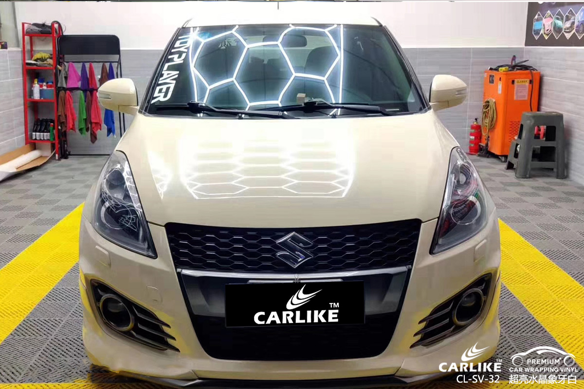 CARLIKE卡莱克™CL-SV-32玲木超亮水晶象牙白车身贴膜