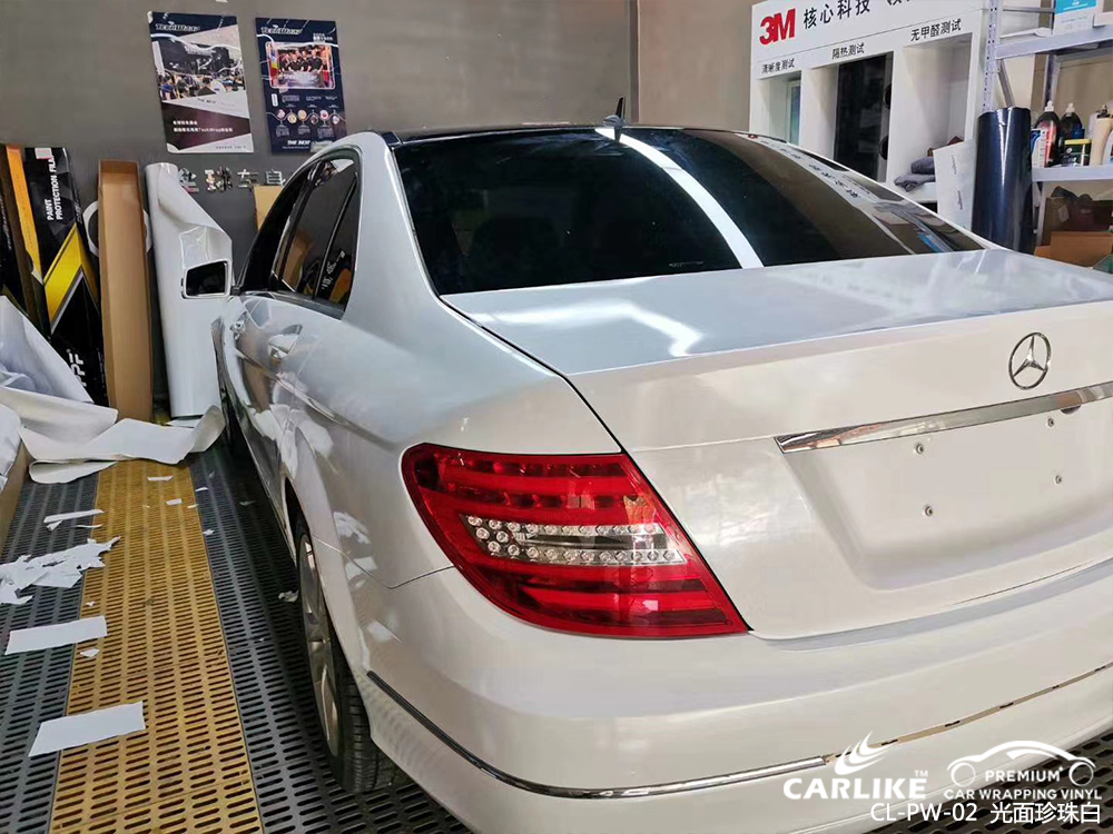 CARLIKE卡莱克™CL-PW-02奔驰光面珍珠白汽车贴膜