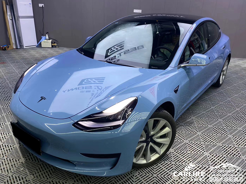 CARLIKE卡莱克™CL-SV-40特斯拉超亮水晶瓷器蓝汽车改色