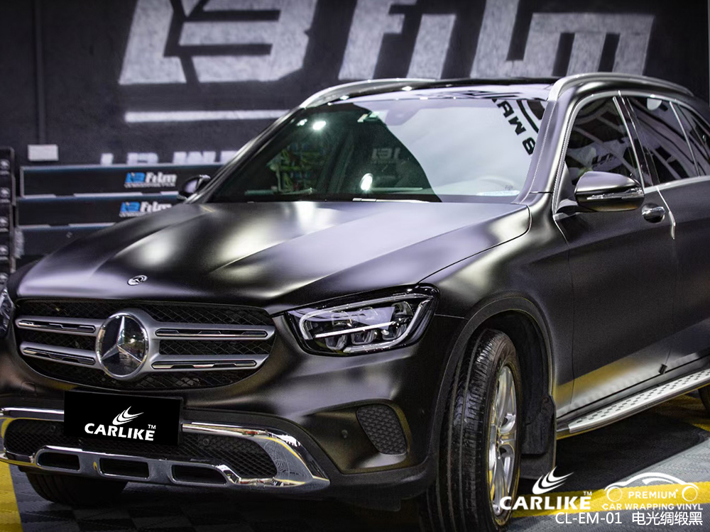 CARLIKE卡莱克™CL-EM-01奔驰电光绸缎黑整全车改色