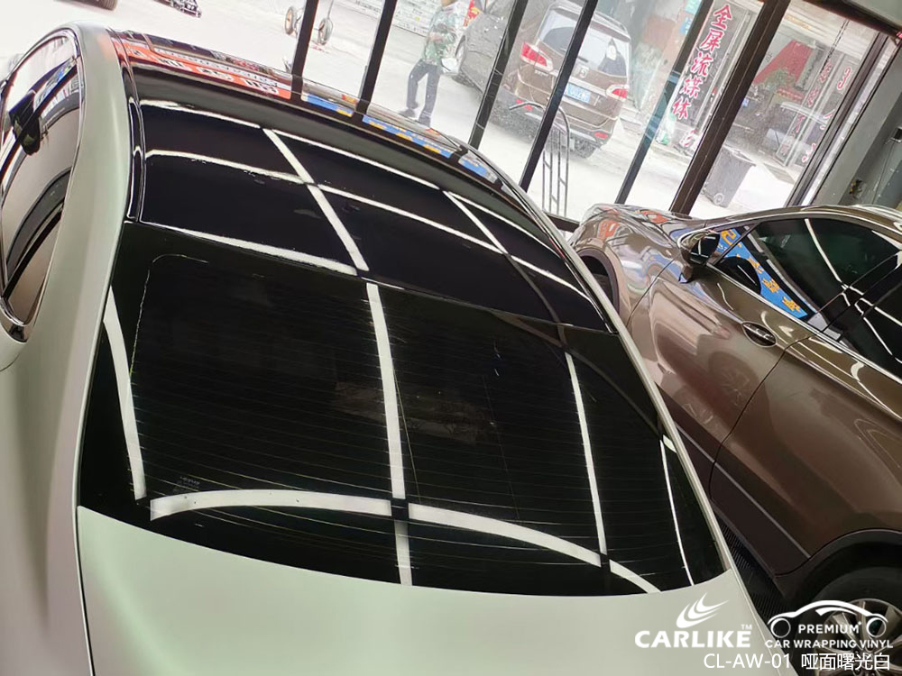 CARLIKE卡莱克™CL-AW-01雷克萨斯哑面曙光白全车贴膜效果图