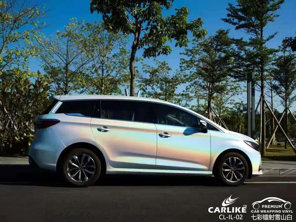 CARLIKE卡莱克™CL-IL-02比亚迪七彩镭射白全车贴膜效果图