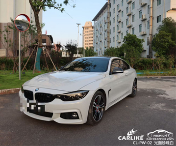 CARLIKE卡莱克™CL-PW-02宝马光面珍珠白车身改色效果图